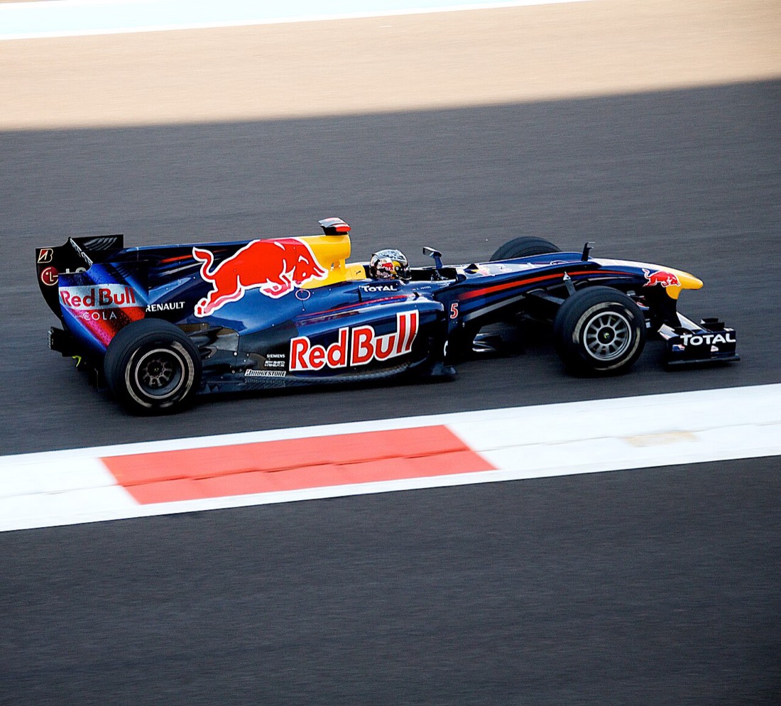 Sebastian Vettel 在 2010 年阿布扎比大奖赛现场